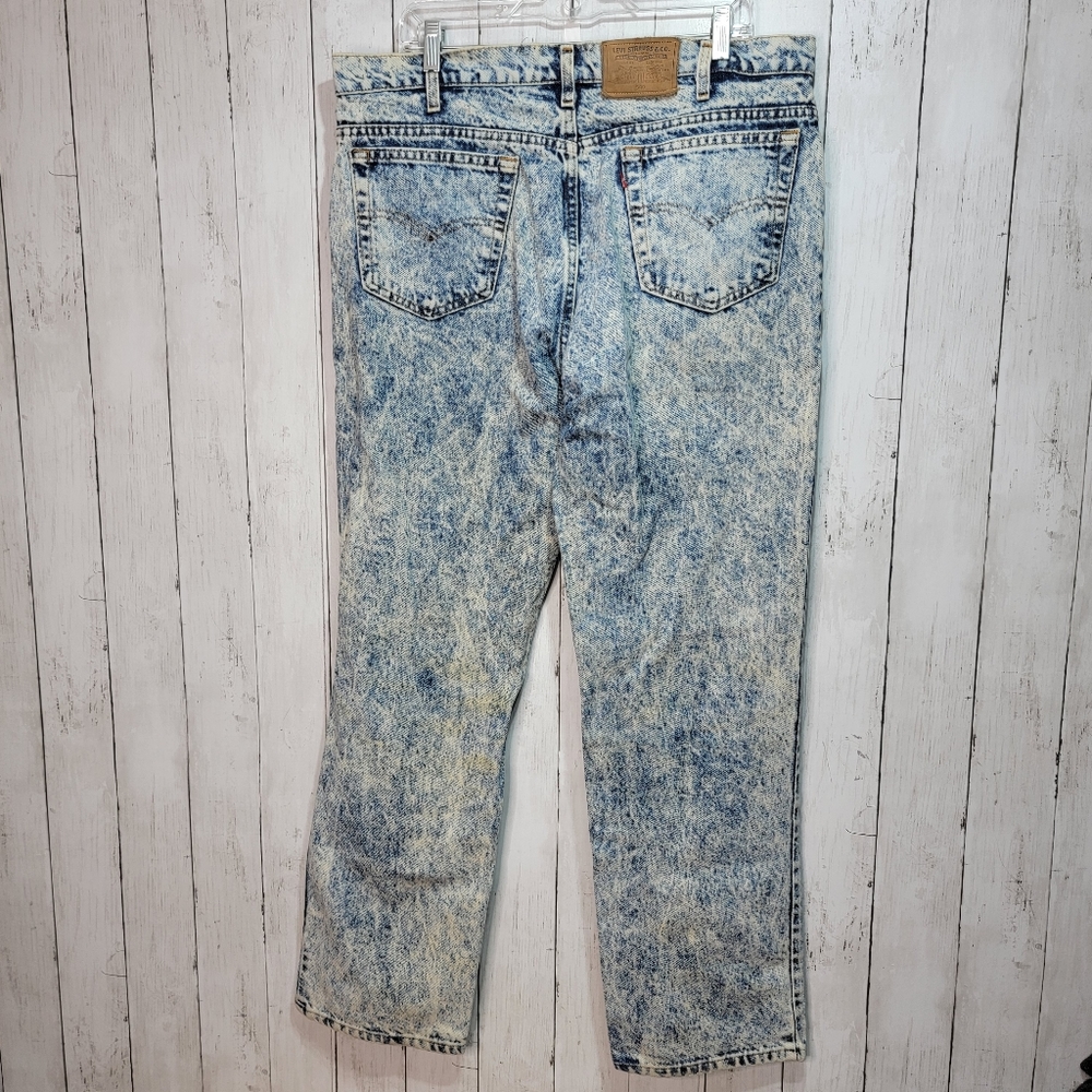 Vintage Levi's 540 Jeans Men's Size 38X31 Acid Wash Denim USA Made Straight Leg. - Picture 7 of 10